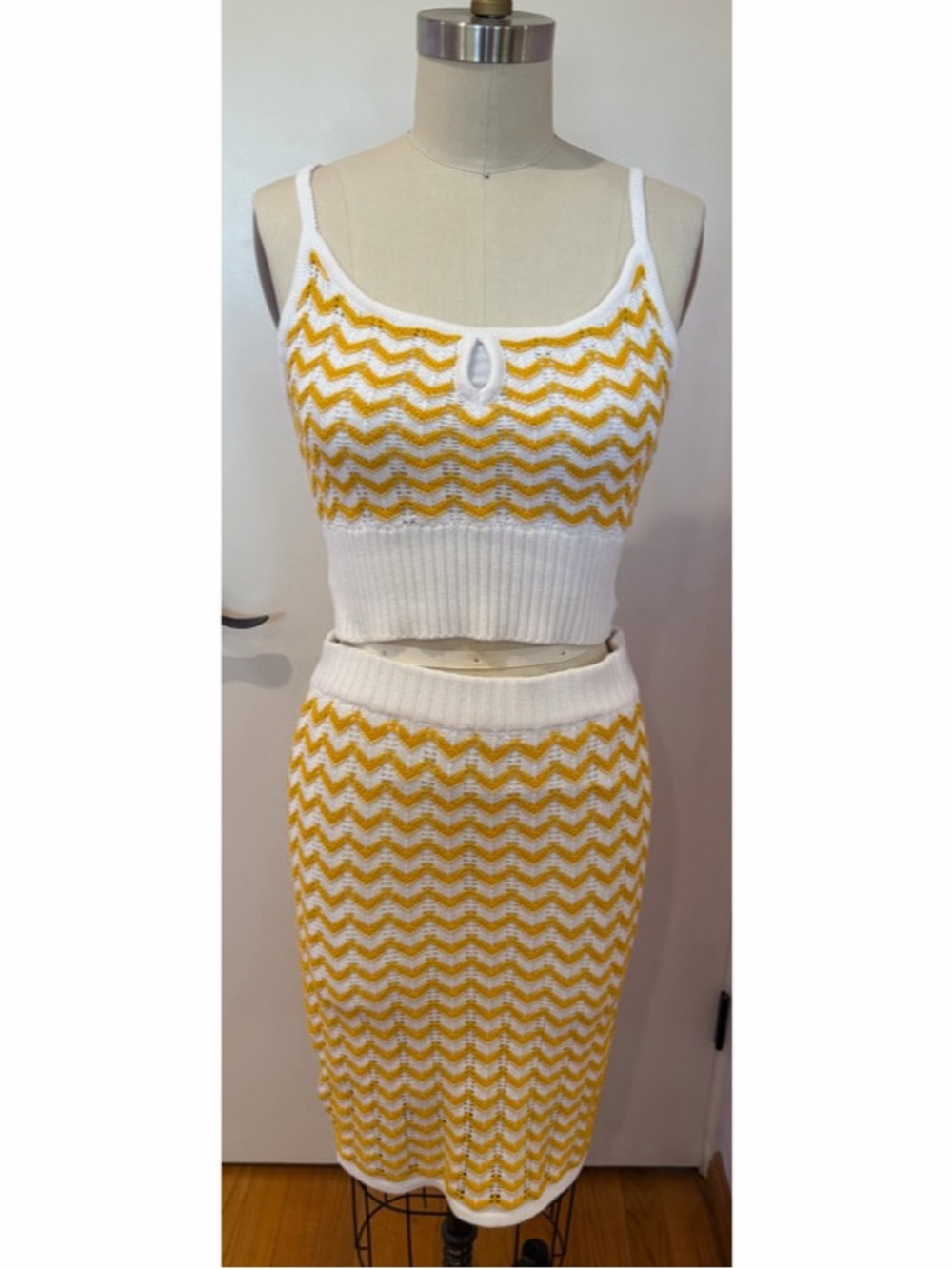 BCBGeneration Crochet Skirt Set